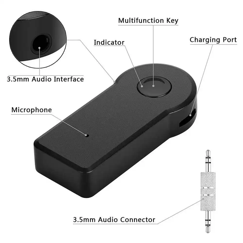 Bluetooth-наушники беспроводной адаптер приемник гарнитура микрофон Микронаушники