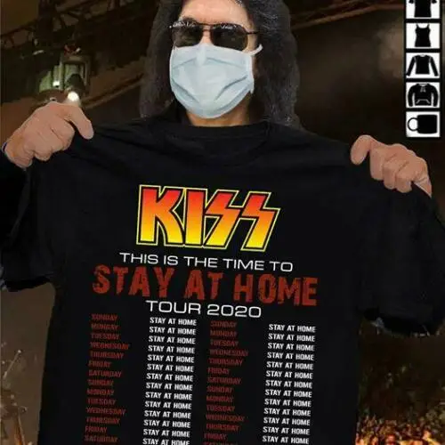 

Рубашка Kiss Rock Band Tour Dates Stay At Home Tour 2020