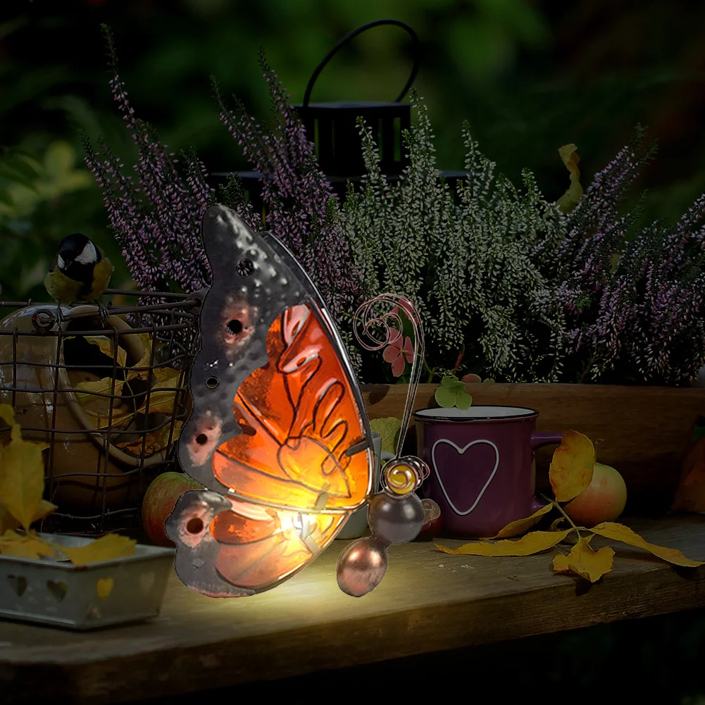 

LED Solar Light Outdoor Auto-Lighting Butterfly Lawn Lamp Garden Art Decoration Street Lawn Yard Landscape Decorative