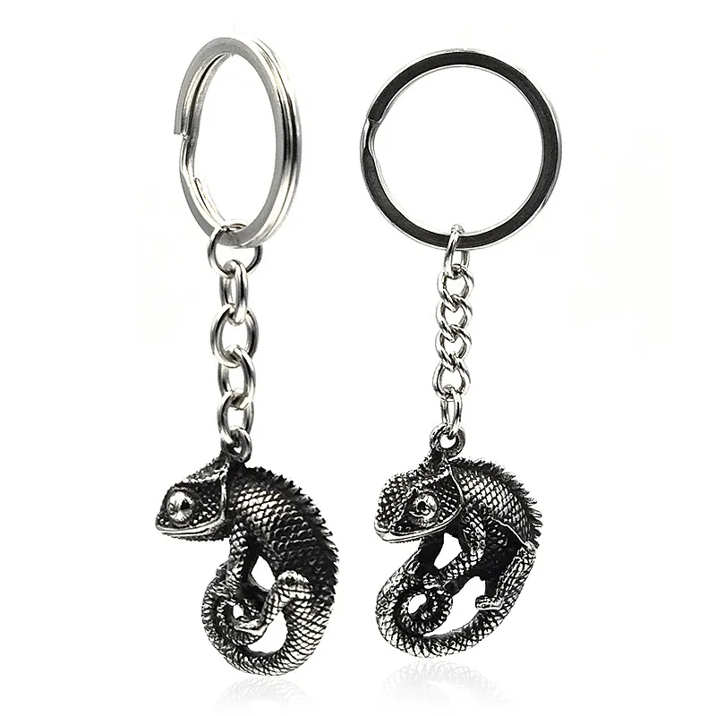 316L брелок из нержавеющей стали кулон с ящерицей Хамелеон DIY Автомобильная сумка