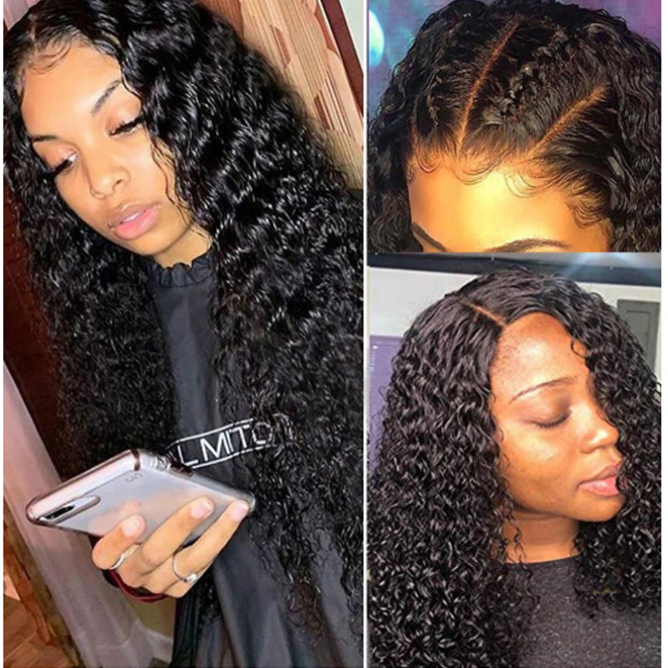 Парик для чернокожих женщин с кудрявыми натуральными волосами 13 х4 30 дюймов афро |