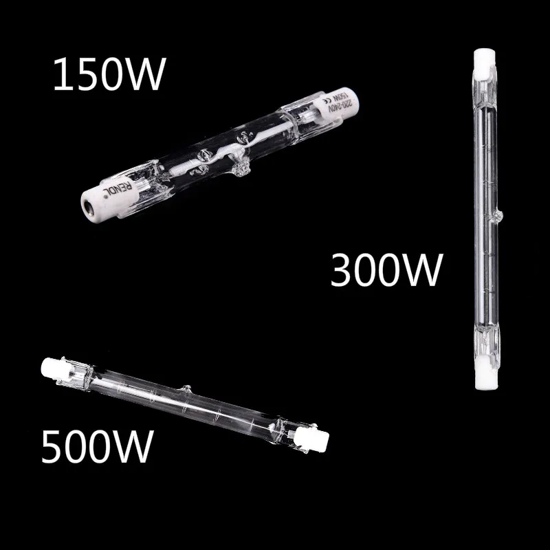 

150W 300W 500W Halogen Lamp 78MM Double Ended Linear R7s Halogen Light Bulb AC220-240V Household Decor R7s Halogen Bulb