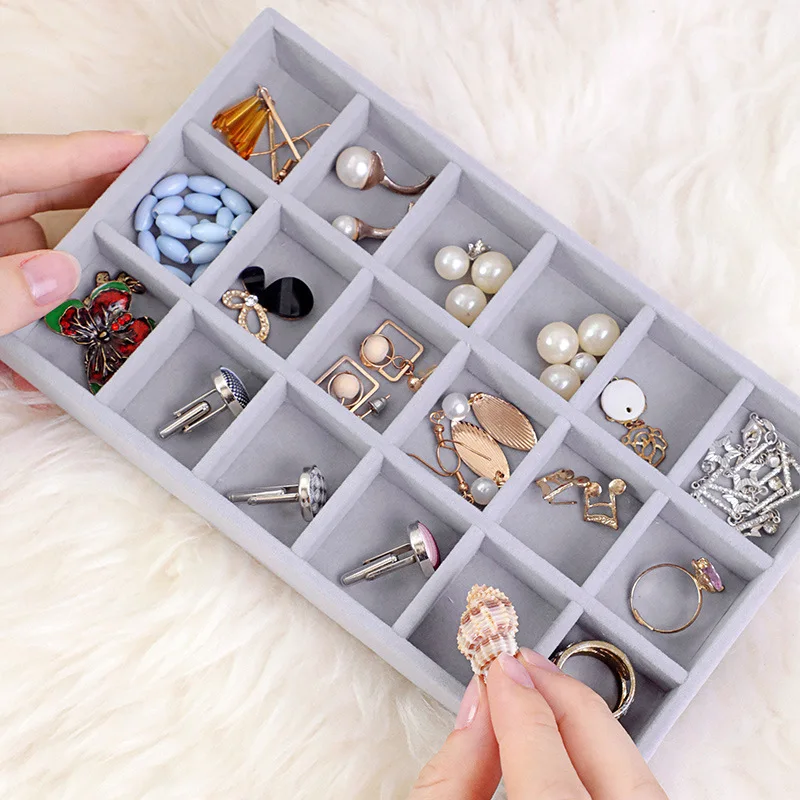 

High Capacity Jewelry Organizer Box Compartmentalized Display Holder Earring Ring Bracelet Storage Jewelry Case for Women