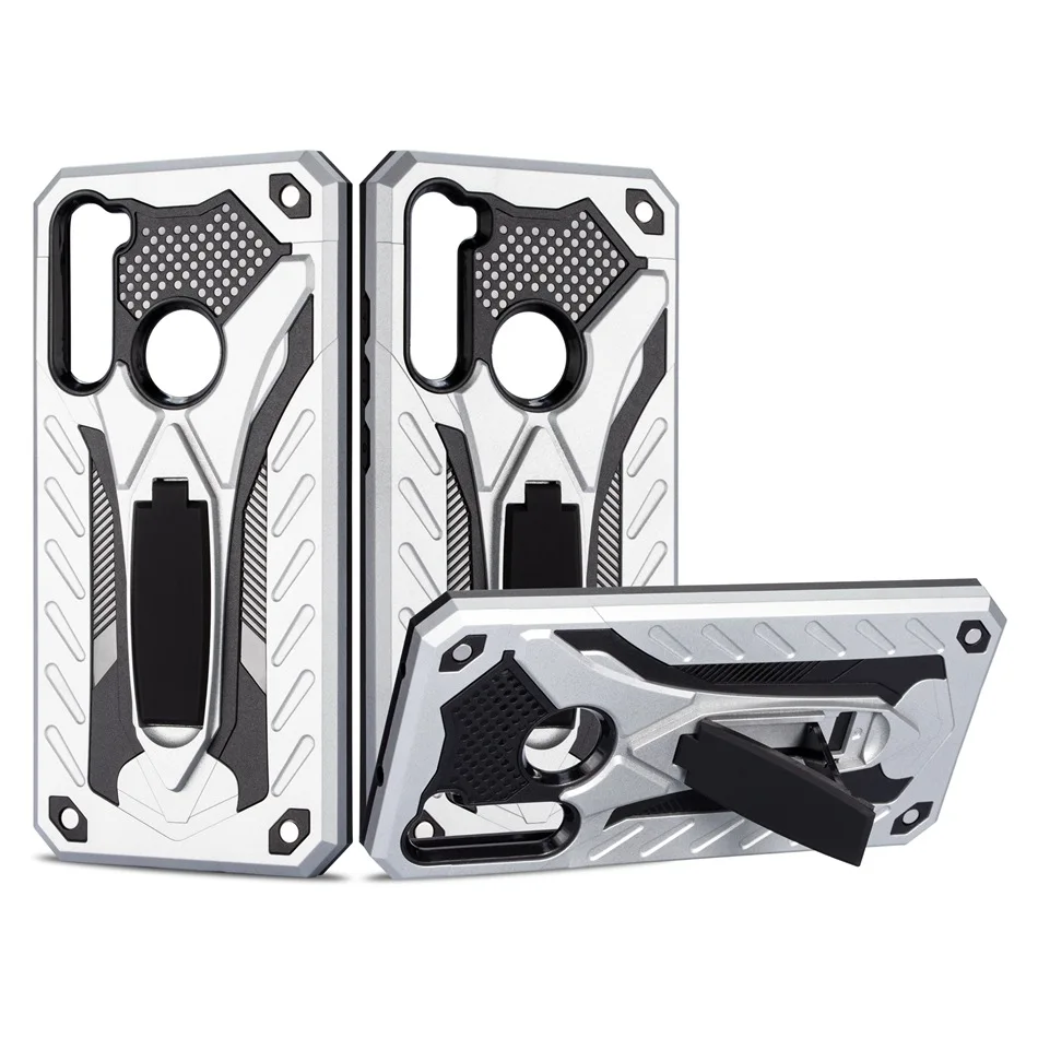 For Redmi Note 8 Pro 7 5 6 4 4X Hard PC+TPU Hybrid Shockproof Armor Case Xiaomi Mi CC9 CC9E/A3 Foldable Stand Holder Cover |