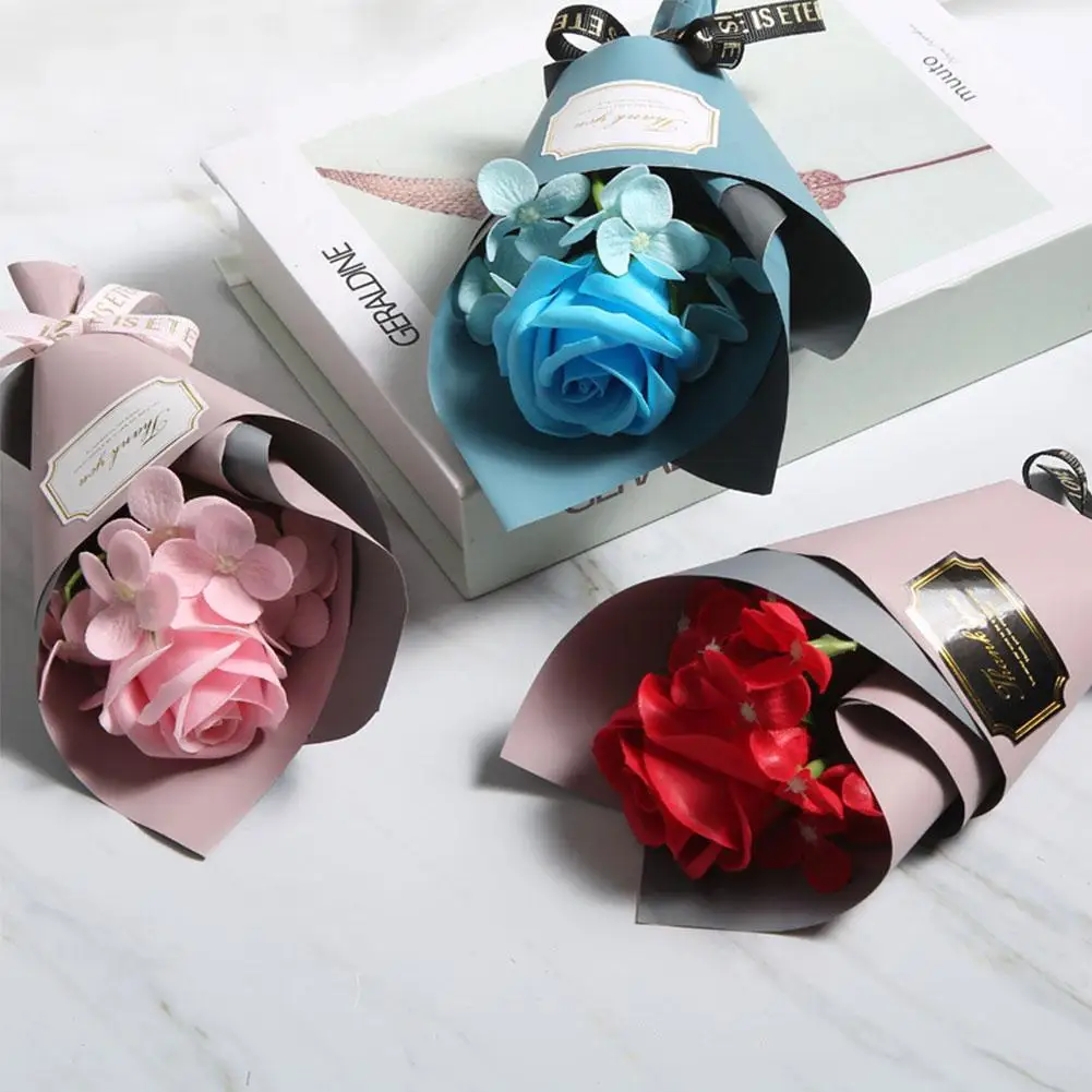 Красивый букет розы мыло для рук цветок подарок на день матери мини-букет