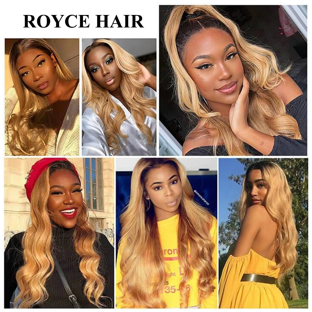 

Ombre Body Wave Human Hair Wig 13x4x1 T Part Colored Brazilian Body Wave Lace Front Wigs 1b/30 Pre Plucked For Women Human Hair