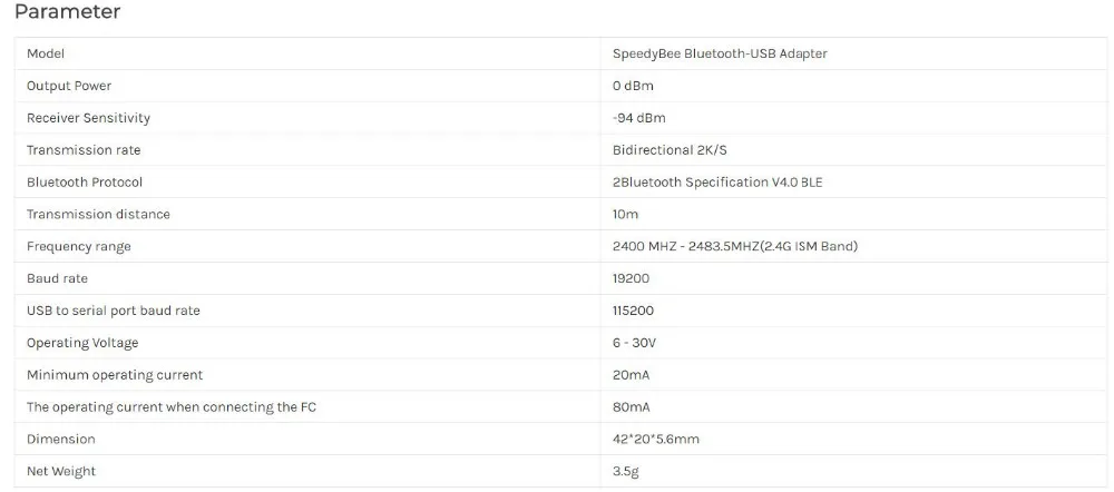 RunCam Speedybee Bluetooth USB адаптер 2-го поколения модуль поддерживается с iOS и Android для FPV полета контроллер квадрокоптера