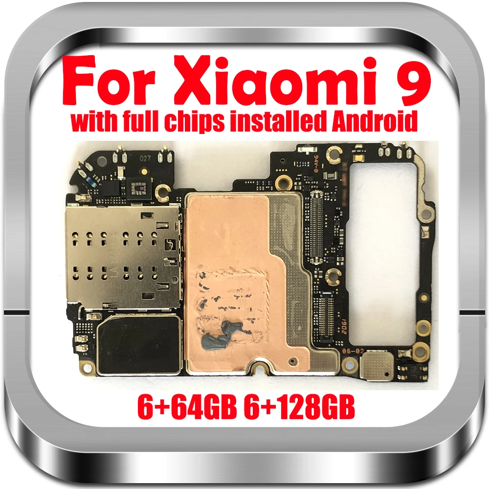 Unlocked Main Mobile Board Mainboard Motherboard With Chips Circuits Flex Cable For Xiaomi 9 Mi9 M9 Mi 128GB 64GB ROM | Мобильные