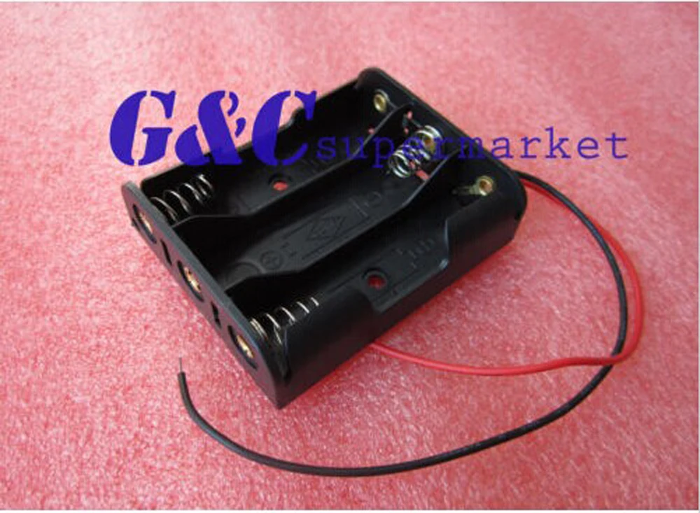 5 шт. пластиковый чехол для хранения батареи держатель 3 X AA 3xAA 4 V + провод diy