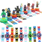Детские часы, игрушки, совместимые с LegoINGS, детские часы LegoINGLY ninjagoningly, строительные блоки, кубики, детские часы для мальчиков и девочек, подарок