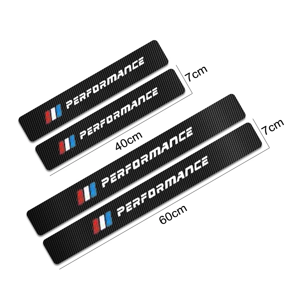 

4pcs car sticker door decoration modified protective decoration Sill Plate For BMW M E46 E36 E34 F10 E90 F30 E60 F30 E53 E30 E92