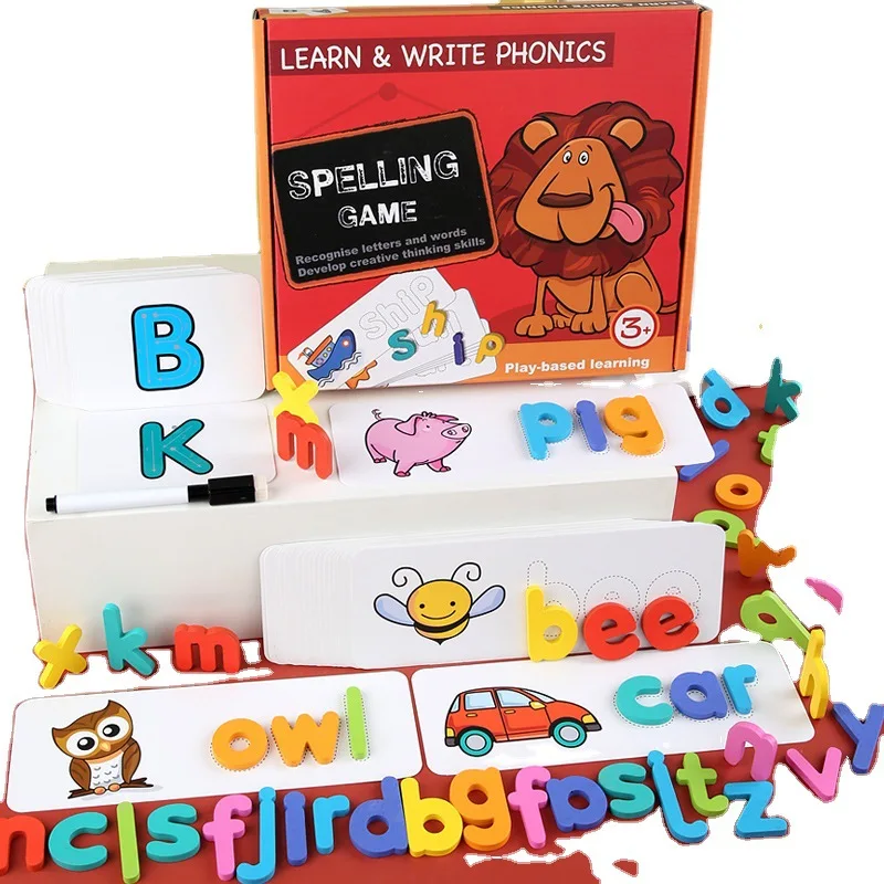 

Montessori 3D Wooden Puzzles Educational English Alphabet Early Learning Cognition Intelligence Puzzle Game For Children Toys