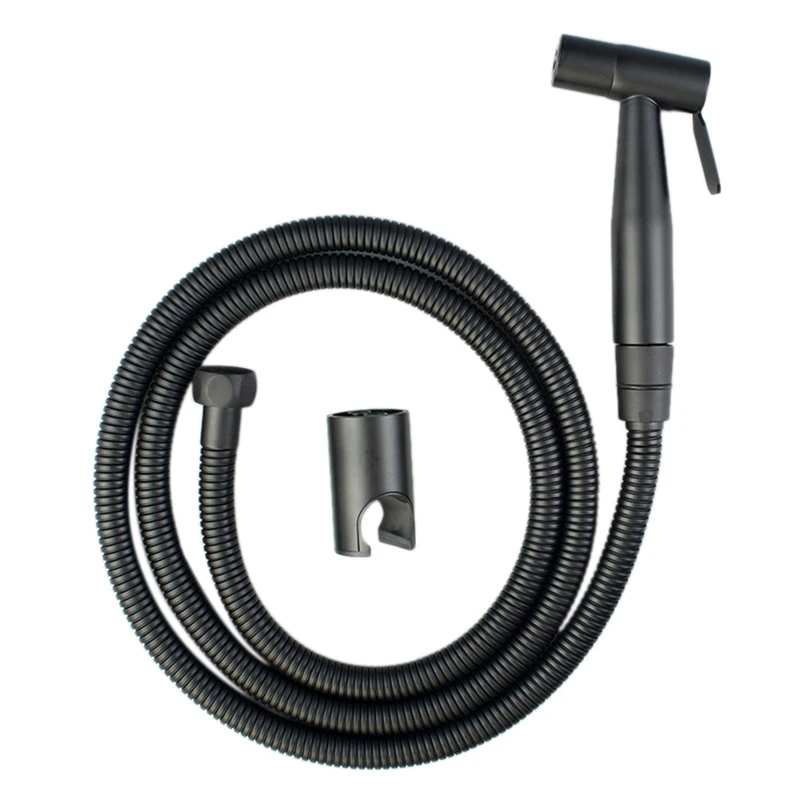 

Black Handheld Toilet Sprayer Stainless Steel Bathroom Bidet Sprayer Set with Hose for Shower Sprayer Wall or Toilet