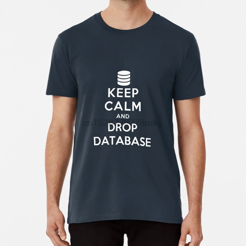 С надписью Keep calm and падение данных футболка и keep программирования программист