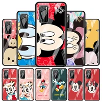 couple disney mickey cute for huawei p40 p30 pro plus p20 p10 lite p smart z 2021 2020 2019 luxury tempered glass phone case