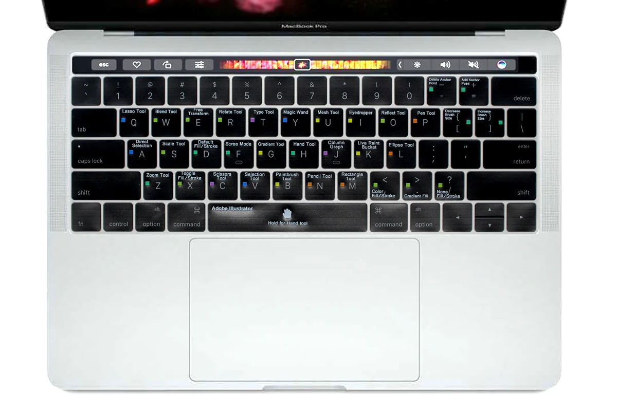 Чехол для клавиатуры из ТПУ с функцией горячей клавиши и подсветкой Macbook Pro 13 A1706 15