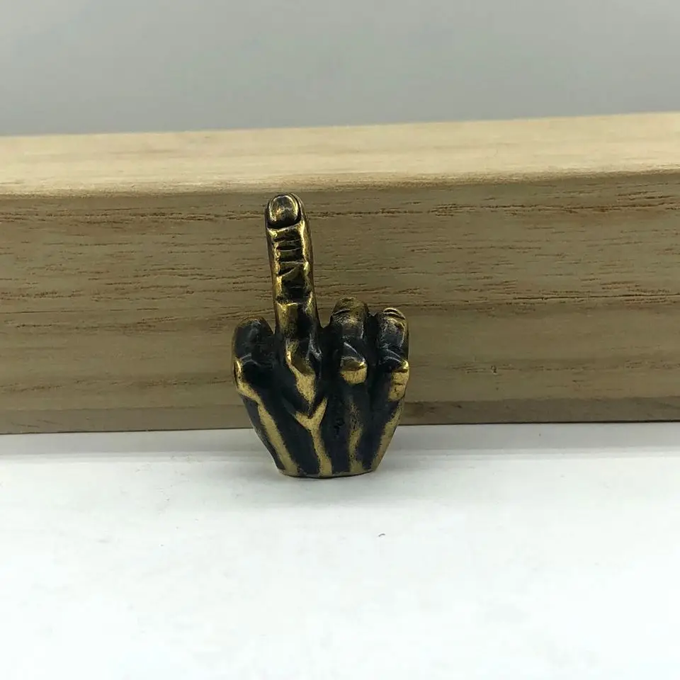 EDC нож бусины латунь средний палец/форма руки бусы на шнурок Паракорд