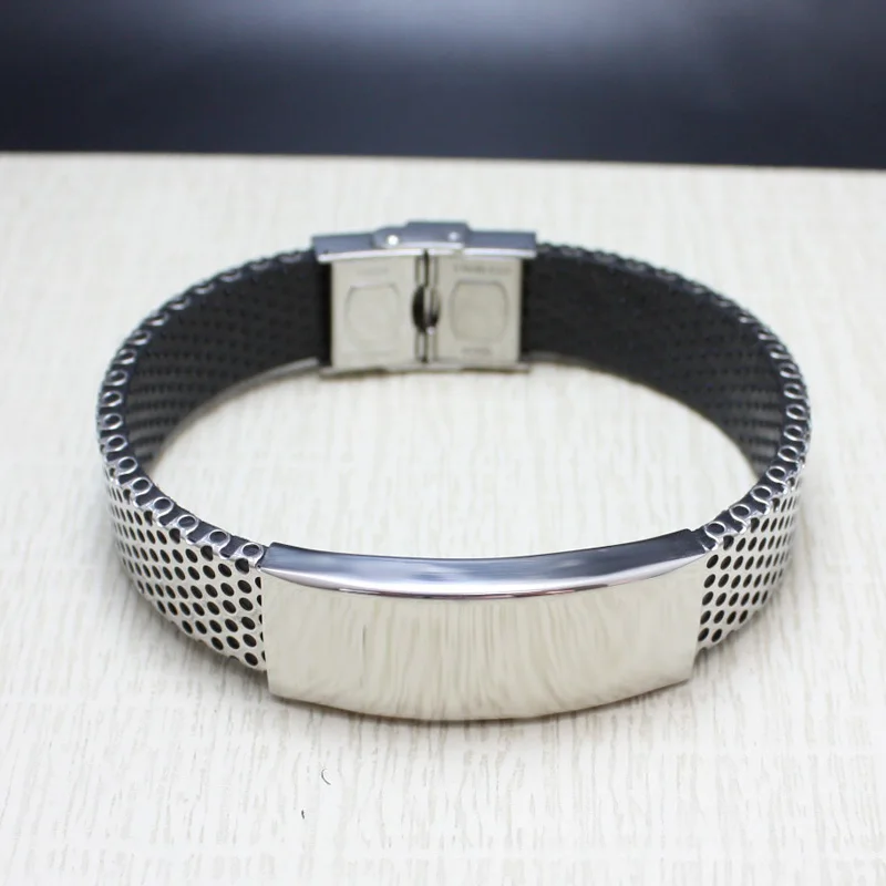 Новый дизайн мужской титановый браслет из нержавеющей стали браслеты дружбы