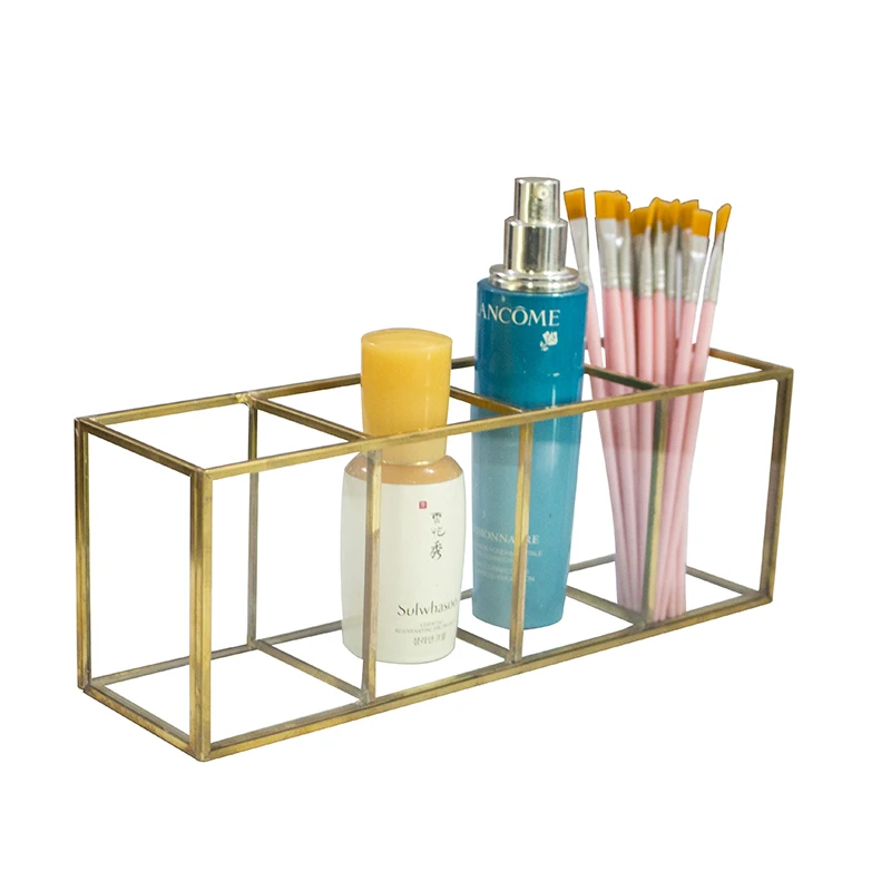 Акриловый Органайзер с 4 отделениями для хранения косметических кистей