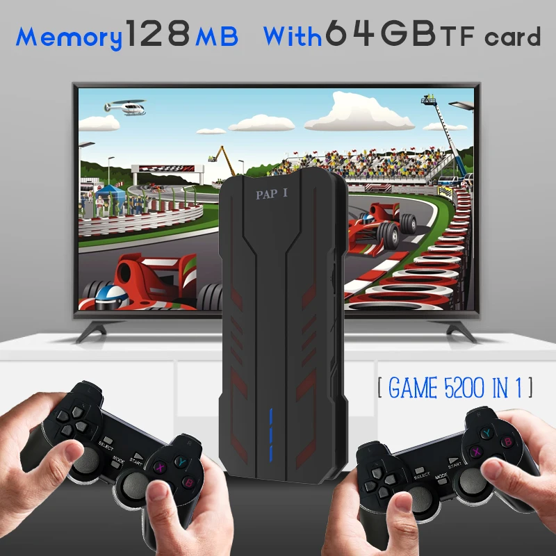 2021 4K HD видеоигровая консоль 2 4G двойной беспроводной контроллер для PS1/FC/GBA/Neogeo