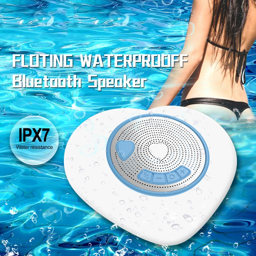 Bluetooth Speaker Floating IPX7 Waterproof TWS LED Light Heart Shape Outdoor Swimming Pool Phone Subwoofer | Электроника