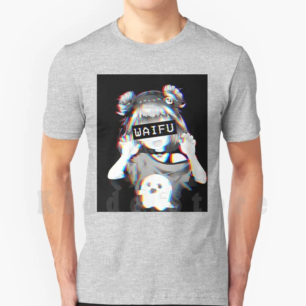 

Мужская хлопковая футболка с принтом рушия уайфу, Размеры S - 6Xl