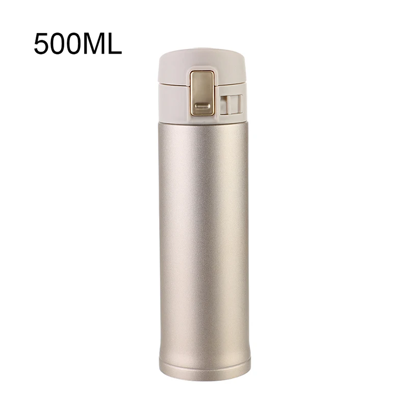500ML gold HIFUAR 350/500 мл Термос с изоляцией кружка с двойными стенками Вакуумная чашка из нержавеющей стали Термос бутылка термос кружки для чая кофе - Цвет: 500ML gold