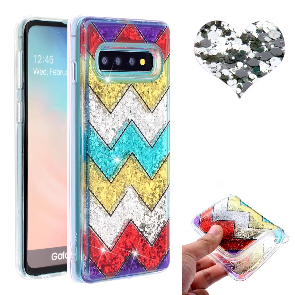 Мягкий ТПУ силиконовый чехол для телефона с блестками и жидким песком Samsung Galaxy S8 S9