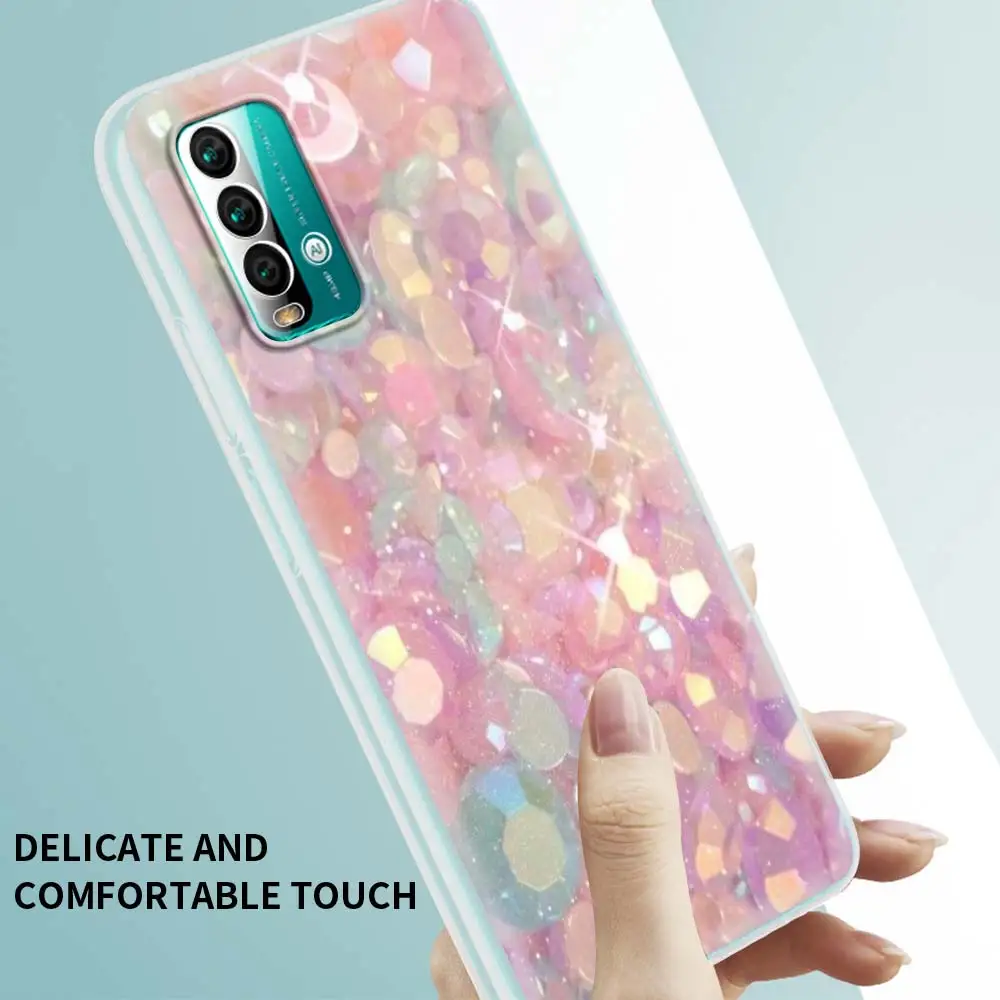 

Gradient Girl Glitter Case for Xiaomi Redmi Note 9S 8 9 8T 7 9A 7A 8A 6A K30 Pro Translucent Matte Silicone Phone Cover Bag