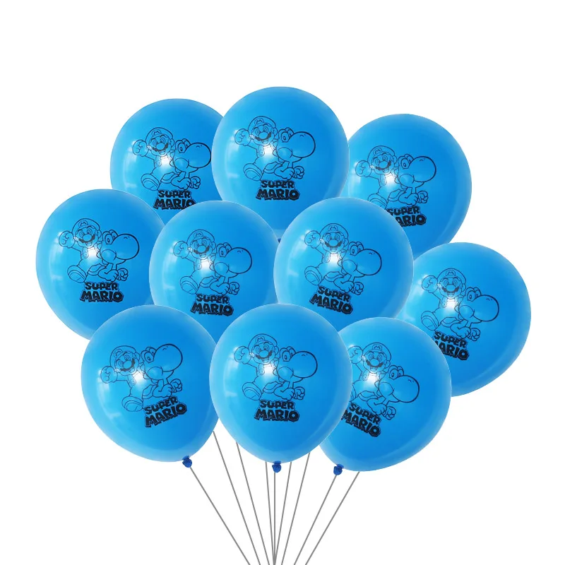

50/100pcs 12inch Mario Balloons Red Blue Super Mario Latex game Balloon Baby Shower Kids Birthday Party Decorations Toys Globos