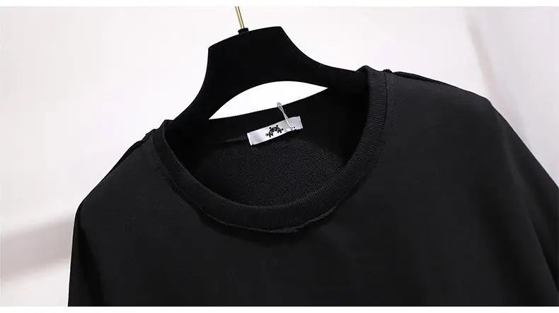 2XL-6XL плюс размер Осенняя Женская толстовка хлопок Повседневный длинный рукав пэчворк пуловер 5XL большой размер зимний свитер Топы