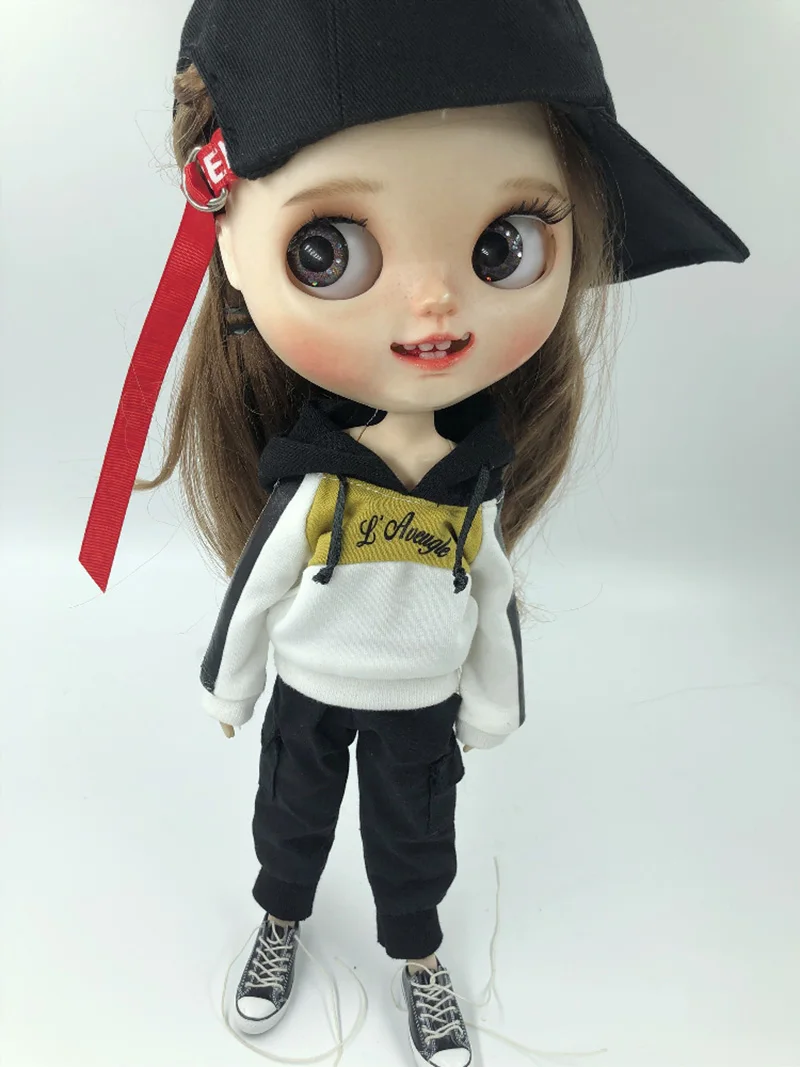 New Fashion Bllyth Doll Clothes Hoodie Hat or Overalls Pant for Accessories (fit Blyth ob24 azones 1/6 Dolls) | Игрушки и хобби