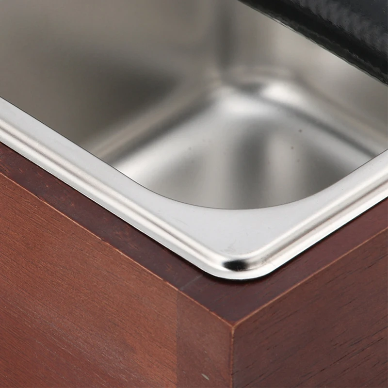 Кофейная коробка для кофе из нержавеющей стали деревянный контейнер бариста