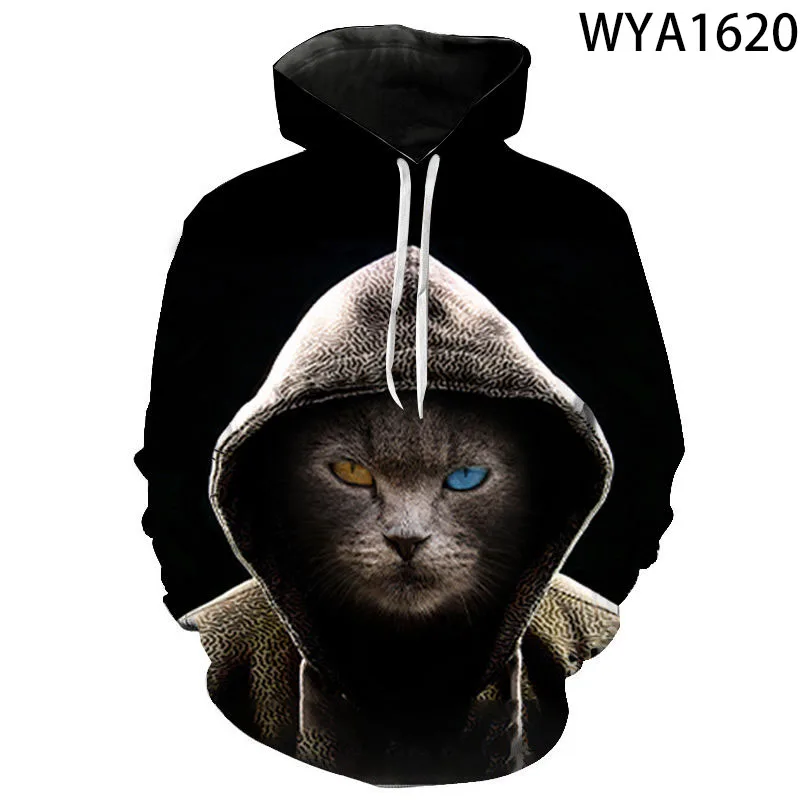 

New Men Women Children Sweatshirts Cat Animal Series Hoodies 3D Printed Streetwear Pullover Long Sleeve Boy Girl Kids Casual