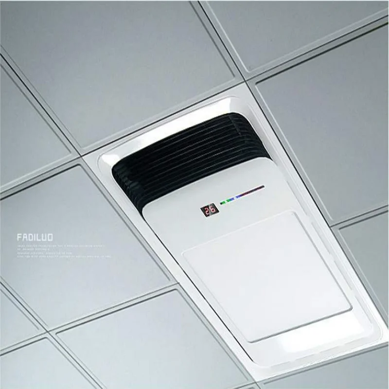 

Bathroom heater with single heating and long strip integrated top fan bath heater. Warm air sliding cover bathroom air heater