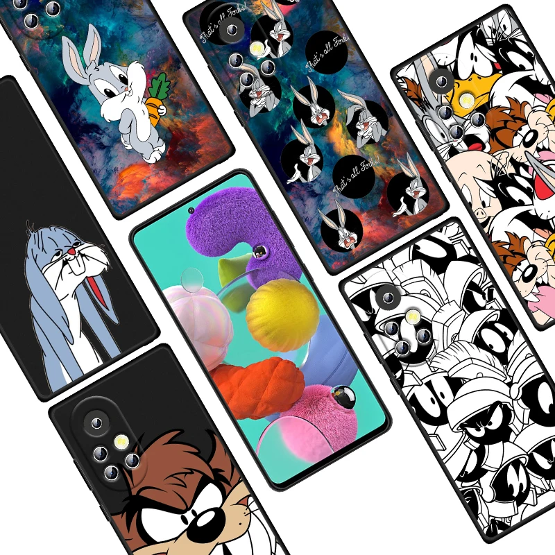 

Cartoon Bug-Bunnys For Huawei Nova 9 8 7 6 SE 7i 5T 5i 5Z 5 4E 4 3i 3 E 2i 2 Lite Pro 2017 Black Phone Case Funda Capa