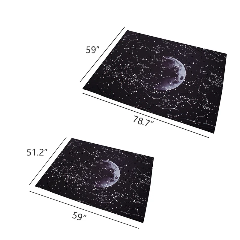 Настенный гобелен домашний декор звездное созвездие луна ночь галактика