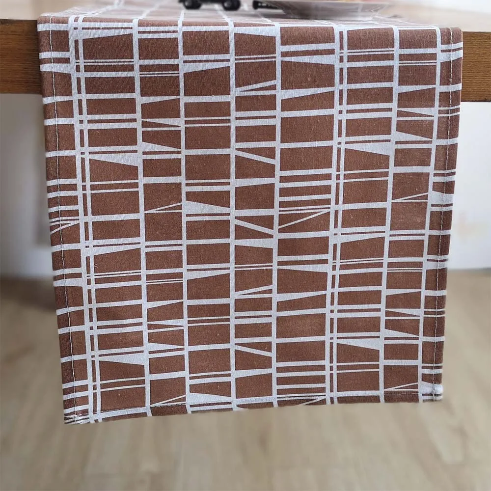 coffee geometric Домашний Декоративный дом кофейная волна геометрический узор хлопок белье настольная дорожка - Цвет: coffee geometric