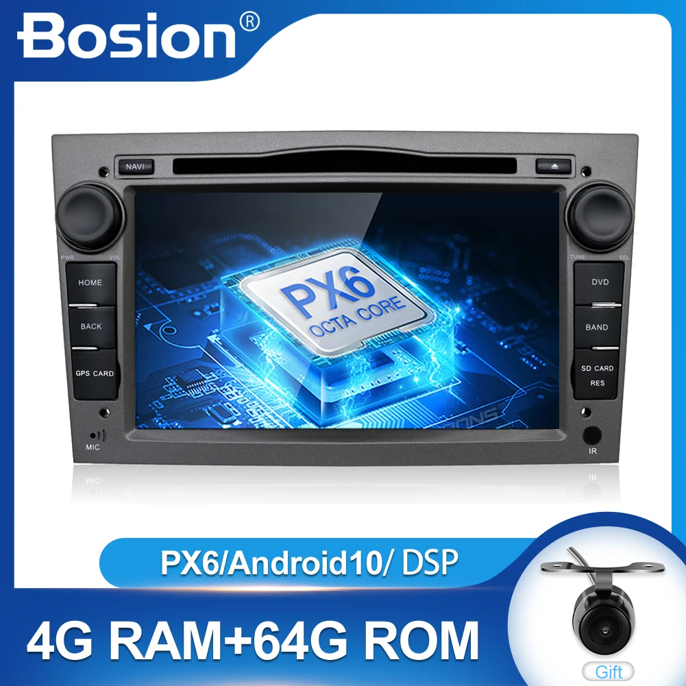 Автомагнитола Bosion PX6 мультимедийная стерео система на Android 10 с GPS Wi Fi 4 Гб ОЗУ 64 ПЗУ