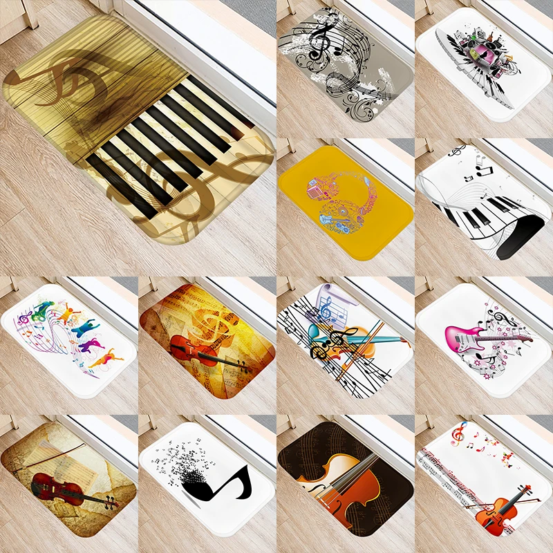 

Коврик придверный, коралловый бархатный, с музыкальным рисунком, 40 х60 см, разноцветный, противоскользящий, 48056