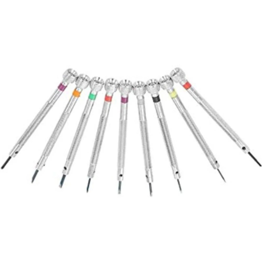

9 Pcs Durable Tool Glasses Electronics Practical Watch Repair Replace Blades Micro Screwdriver Set Kit Pocket Jewelers Mini