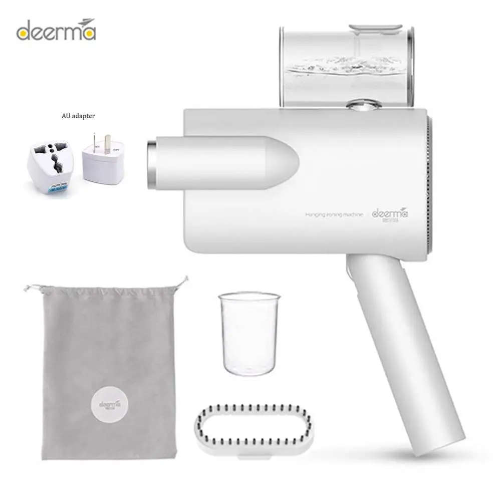Add AU Adapter Xiaomi Deerma 220V ручной отпариватель для одежды бытовой портативный паровой утюг щетки для одежды для бытовой техники путешествия - Цвет: Add AU Adapter