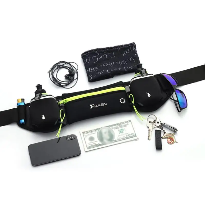 Marathon Dual Pocket Running Bag Trail Waist Belt For Phone Unisex Sports Fanny Pack Fitness Water Bottle | Спорт и развлечения