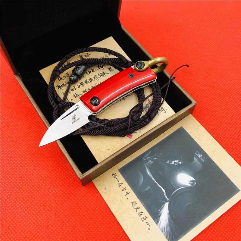 Оригинальный магический кольцевой складной нож мастера Джейн ручка из кости