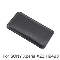 xz3 universal fillet holster phone straight leather case retro simple style for sony xperia xz3 h9493 pouch xperiaxz3