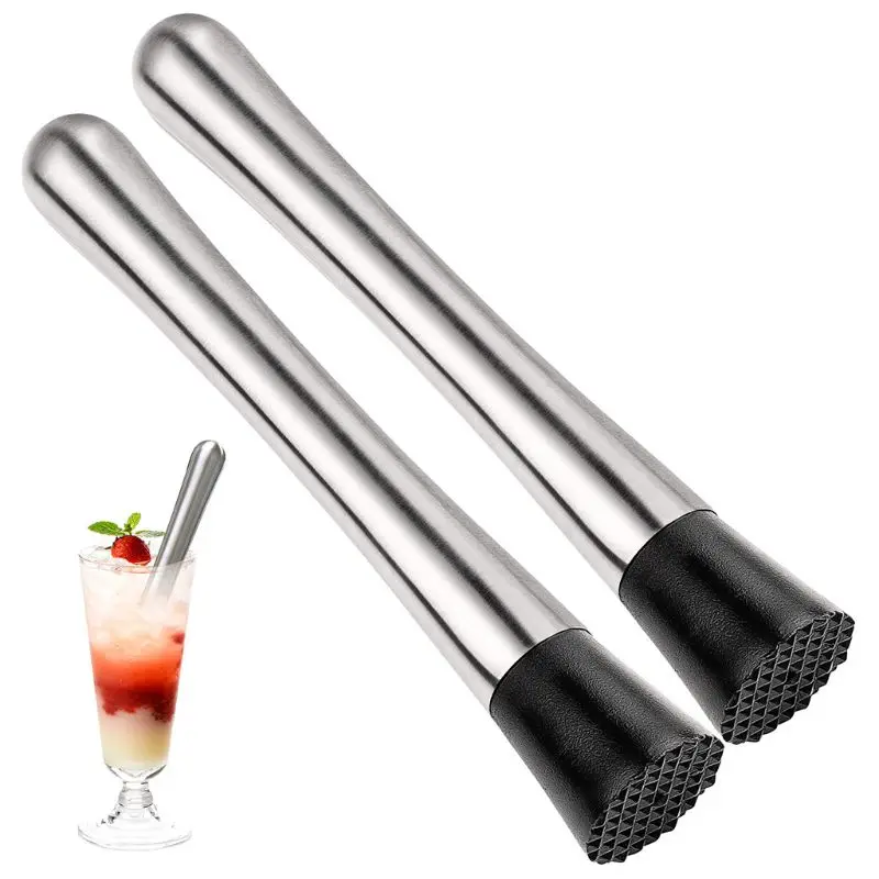 

2PCS Muddler Bar Tool Stainless Steel Cocktail Muddler Professional Drink Muddle