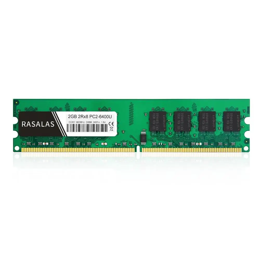 Rasalas 2 Гб 2Rx8 DDR2 667 МГц 800 PC2 5300U 6400U DIMM 1 8 В Настольный ПК ОЗУ 240Pin памяти|Оперативная
