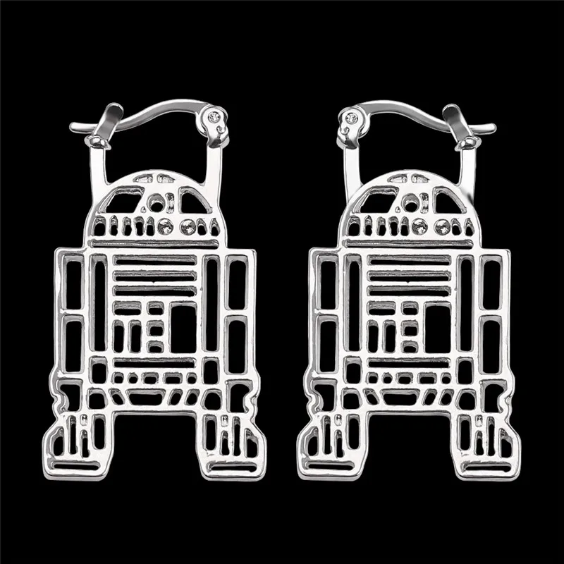 "Звездные войны", R2D2 серьги "Звездные войны", BB8 BB-8 космический корабль «Сокол Тысячелетия» Серьги робот Реплика ручная работа фильм ювелирные изделия - Metal Color: ES553