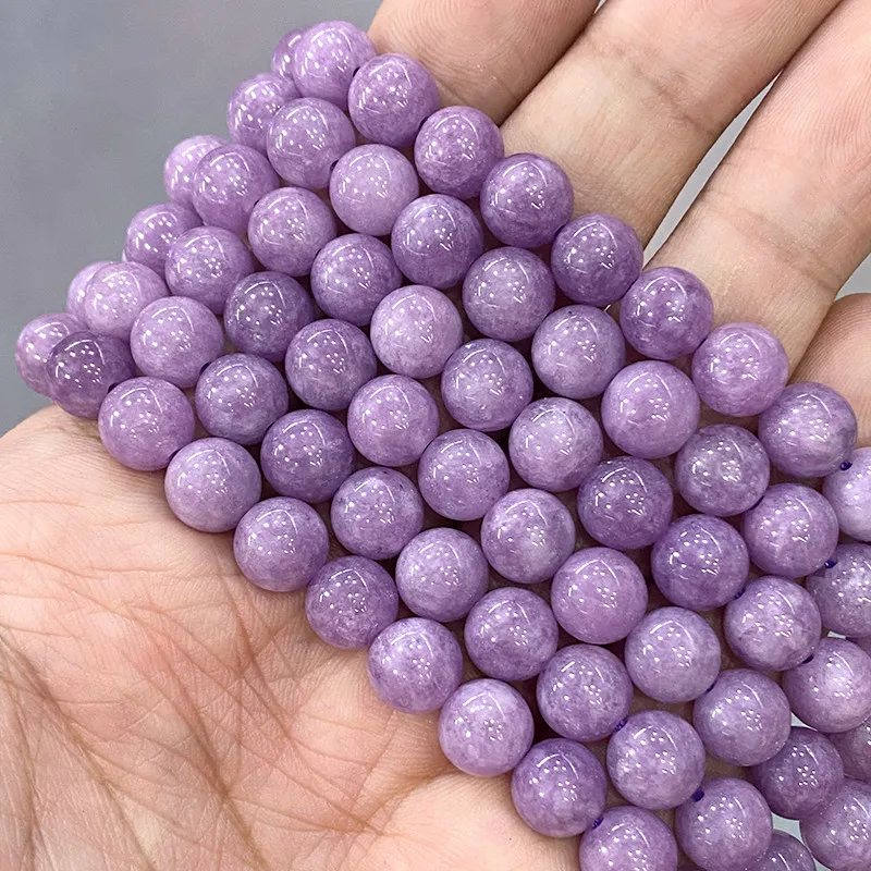 Светильник фиолетовый Jaspers натуральный камень халцедон круглые бусины для
