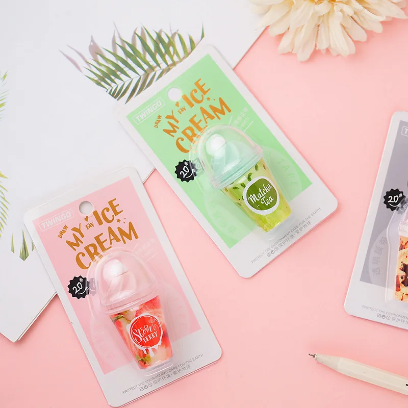 

24 pcs/lot Creative Milk Tea 6M Correction Tape Cute Tapes Promotional Stationery gift School Office Supplies